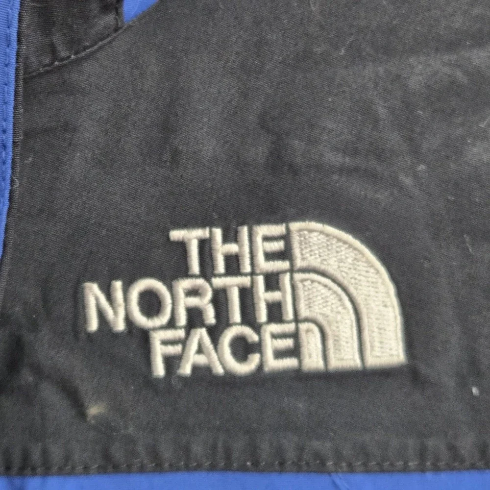 The North Face Men Jacket L Blue Nylon Logo‎ Embroidery Colorblock Activewear